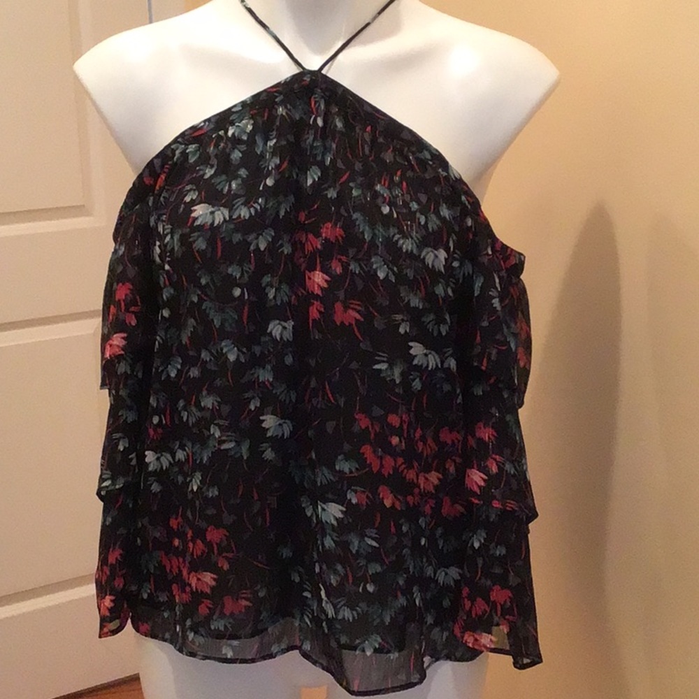 1. State cold shoulders cropped blouse